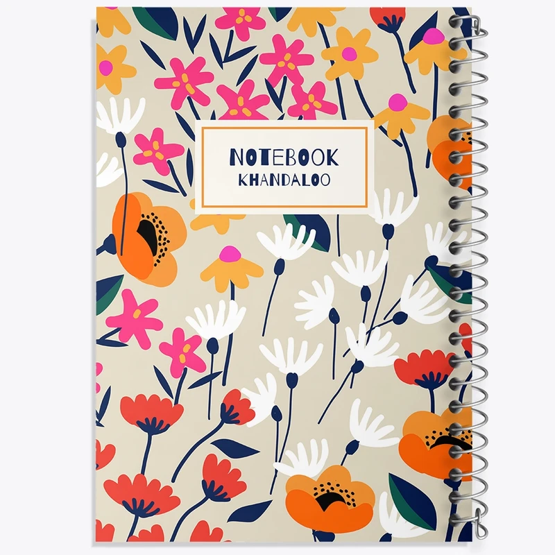 دفتر طراحی 50 برگ خندالو طرح گل گلی کد N978