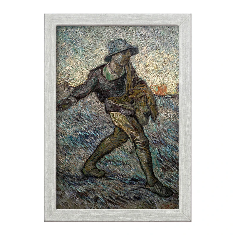 تابلو خندالو طرح بذر افشان ونسان ونگوگ (Van Gogh) کد 36818