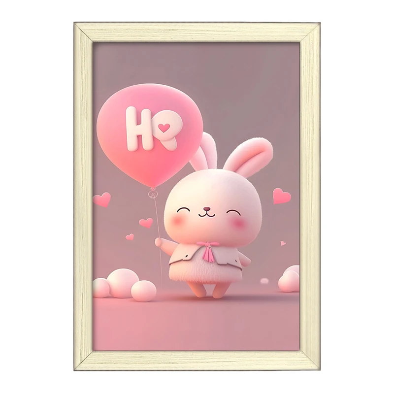 تابلو خندالو طرح خرگوش کیوت کد F5697