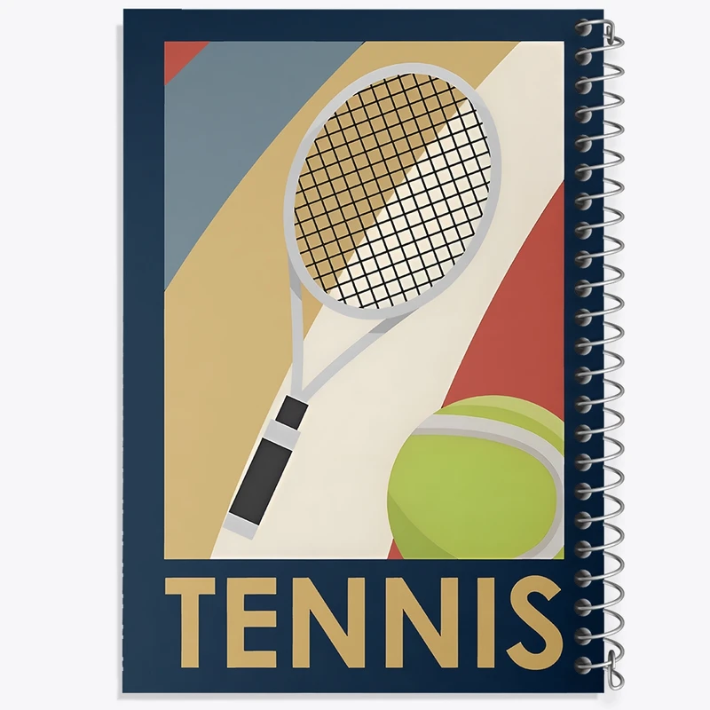 دفتر شطرنجی 50 برگ خندالو طرح تنیس (Tennis) کد F12011