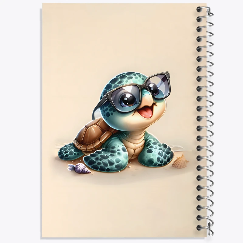 دفتر نقاشی 50 برگ خندالو طرح لاکپشت بامزه کد N6490