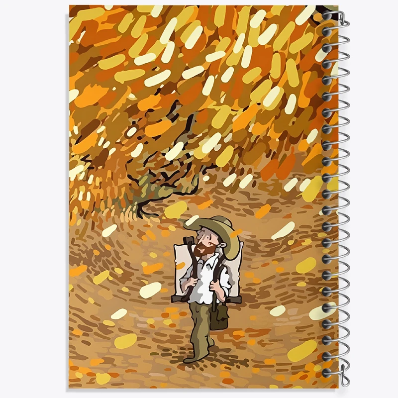 دفتر مشق 50 برگ خندالو طرح ونسان ونگوگ کد F8775