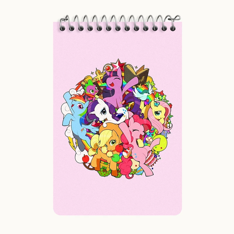 دفتر یادداشت 50 برگ خندالو طرح اسب تک شاخ کد F3136