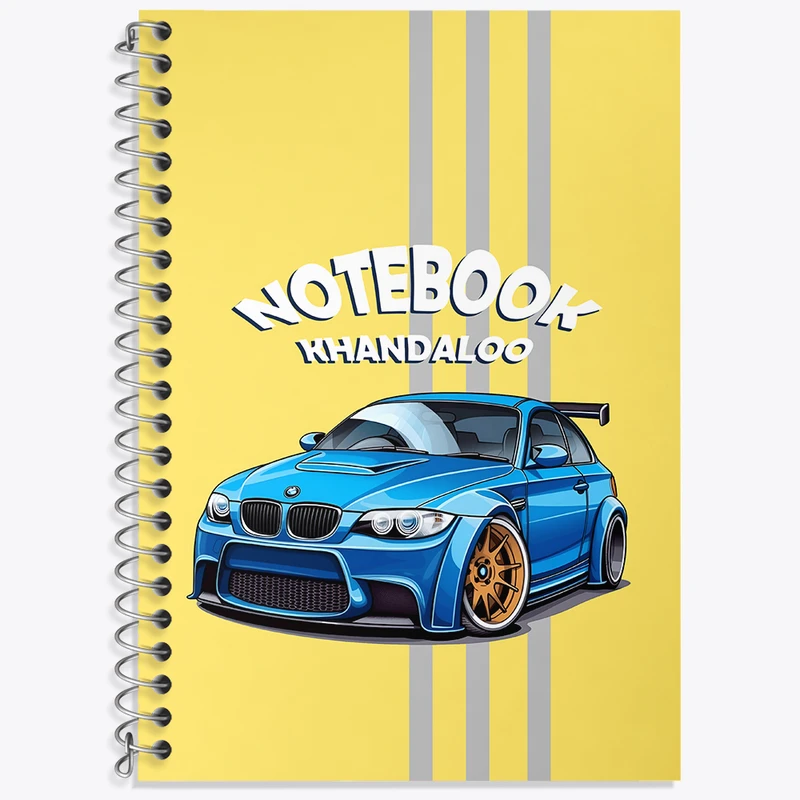 دفتر زبان 50 برگ خندالو مدل دو خط طرح بی ام دبلیو (BMW) کد N7529