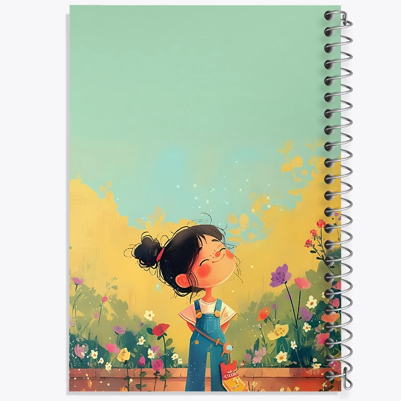 دفتر مشق 50 برگ خندالو طرح دخترانه کیوت کد N7263