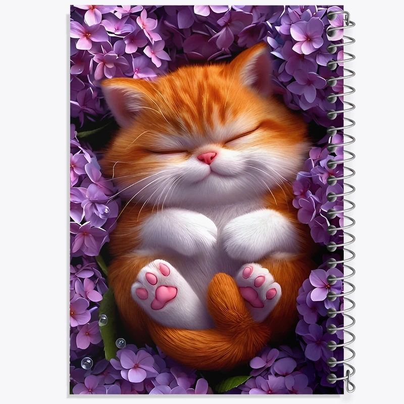 دفتر طراحی 50 برگ خندالو طرح گربه خوابالو کد F12826