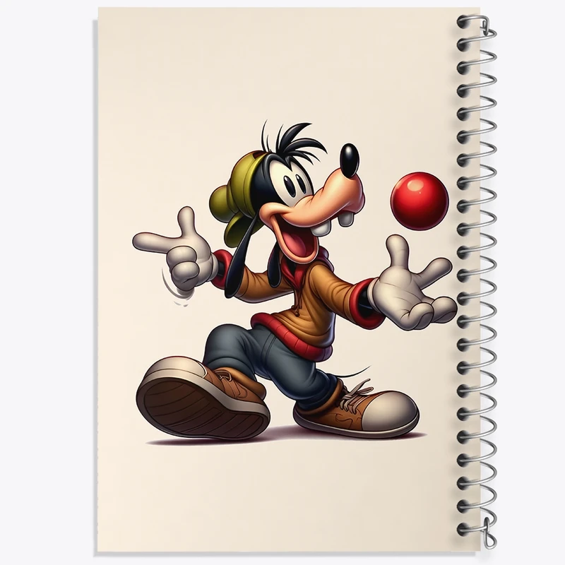 دفتر شطرنجی 50 برگ خندالو طرح گوفی (Goofy) کد F12037