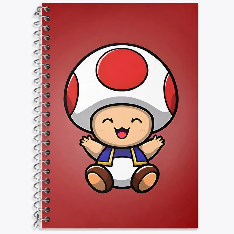 دفتر زبان 50 برگ خندالو مدل سه خط طرح سوپر ماریو (Super Mario) کد F9429