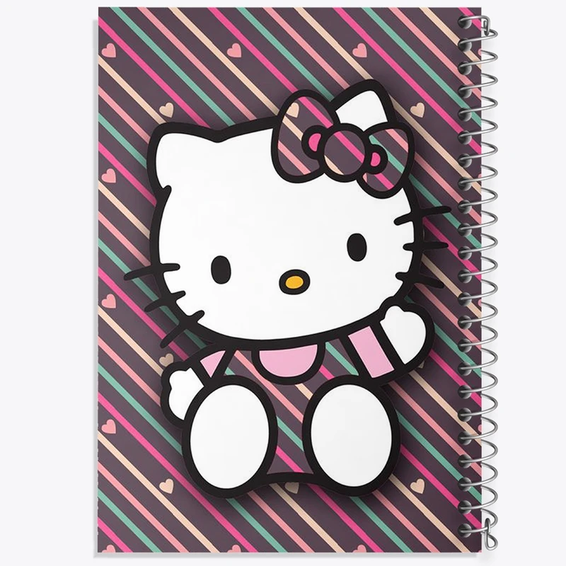 دفتر طراحی 50 برگ خندالو طرح هلو کیتی Hello Kitty  کد 2493