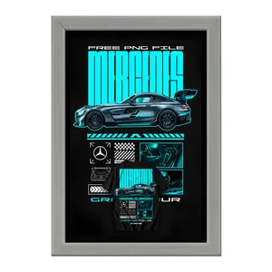 تابلو خندالو طرح مرسدس بنز (Mercedes Benz -AMG GT2) کد F13737