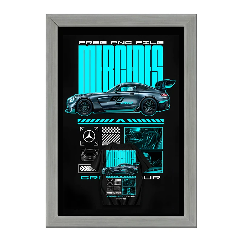 تابلو خندالو طرح مرسدس بنز (Mercedes Benz -AMG GT2) کد F13737