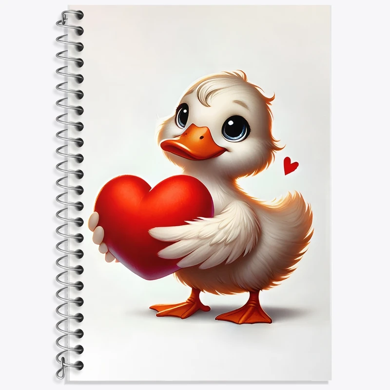 دفتر زبان 50 برگ خندالو مدل سه خط طرح اردک بامزه کد F11835