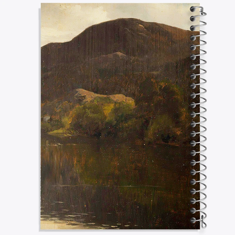 دفتر مشق 100 برگ خندالو طرح نقاشی یک دریاچه اثر آدولف تایدمند کد F12333