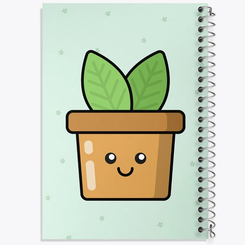 دفتر طراحی 50 برگ خندالو طرح کاکتوس کد 25495