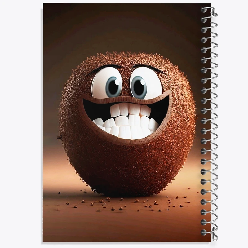 دفتر طراحی 50 برگ خندالو طرح کیوی بامزه کد F8621