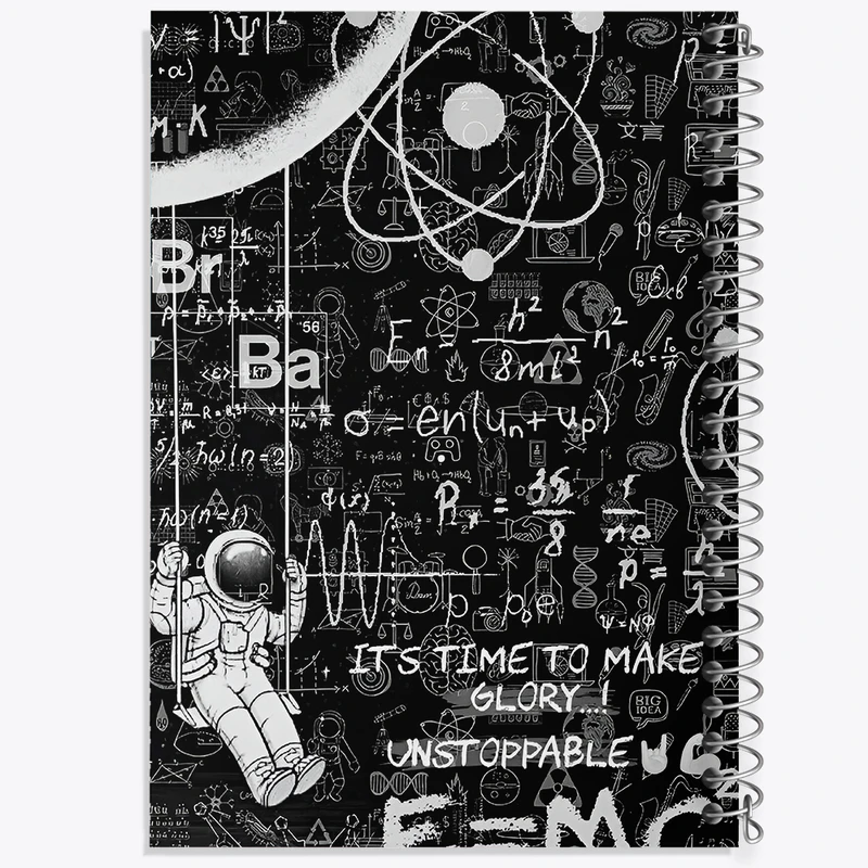 دفتر مشق 50 برگ خندالو طرح فضا و ریاضی کد N6956