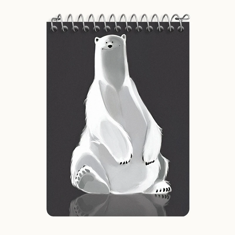 دفتر یادداشت 50 برگ خندالو طرح خرس قطبی کیوت کد N7462