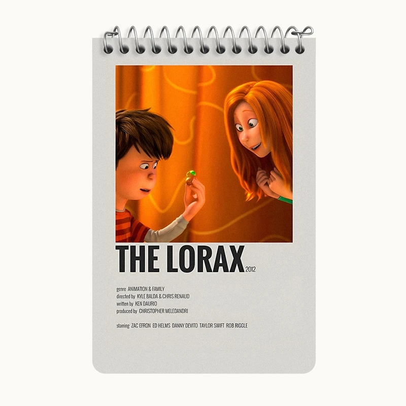 دفتر یادداشت 50 برگ خندالو طرح لوراکس (The Lorax) کد F13253