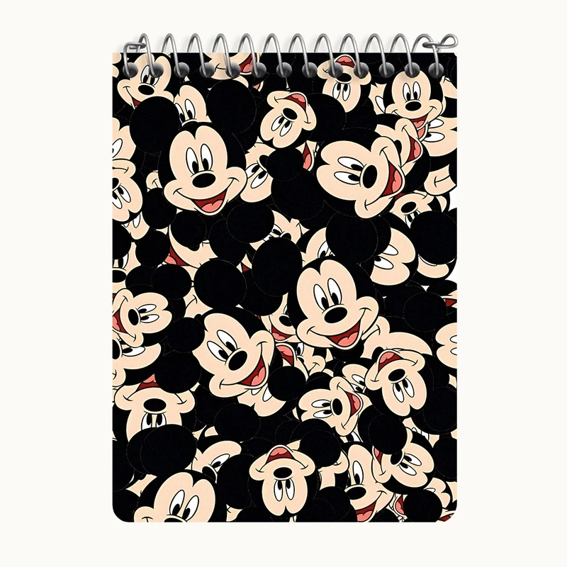 دفتر یادداشت 50 برگ خندالو طرح پترن میکی موس کد N7085