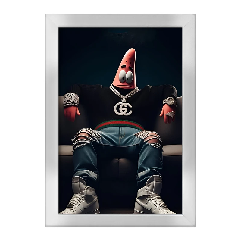 تابلو خندالو طرح پاتریک باب اسفنجی کد F4396