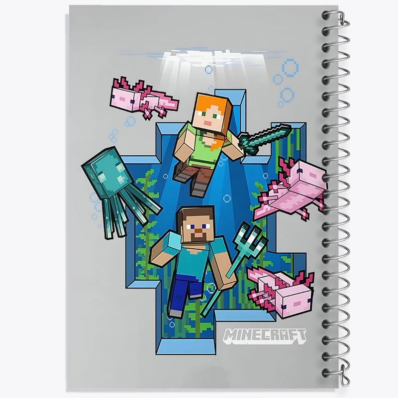 دفتر طراحی 50 برگ خندالو طرح ماینکرافت (Minecraft) کد F3494