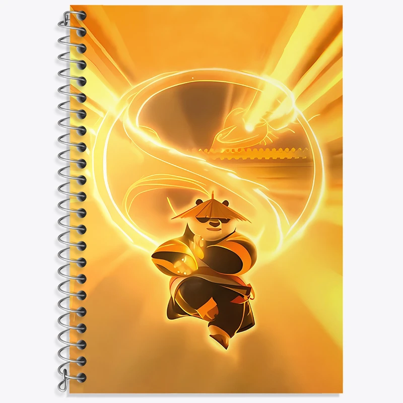 دفتر زبان 50 برگ خندالو مدل دو خط طرح پاندا کونگ فو کار کد F4870