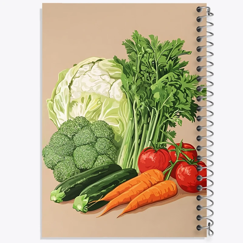 دفتر لیست خرید 50 برگ خندالو طرح سبزیجات کد F11847