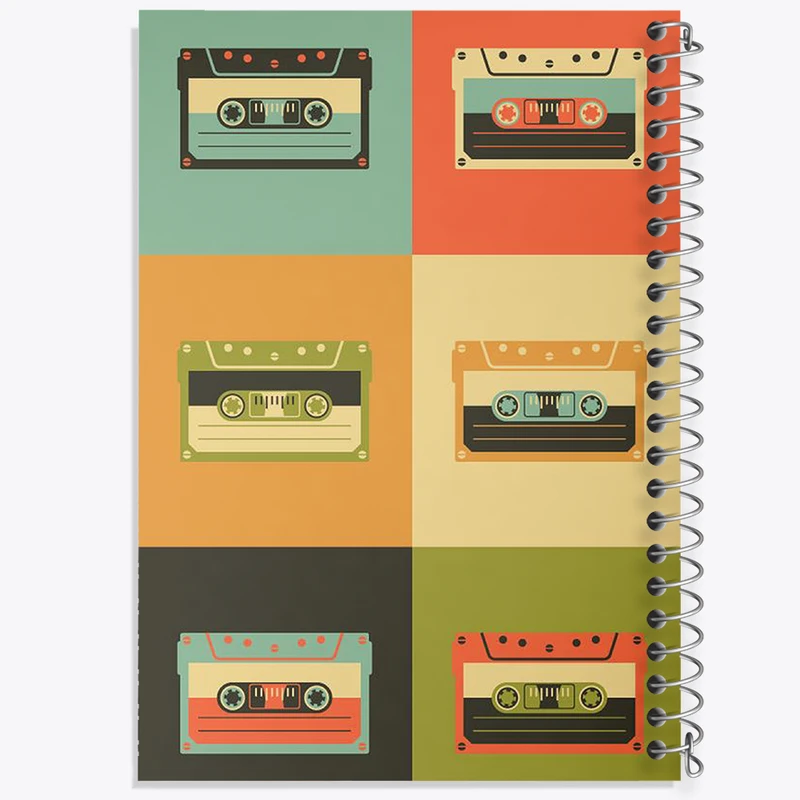 دفتر مشق 50 برگ خندالو طرح نوار کاست کد F2943