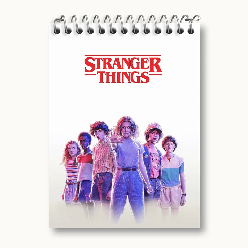 دفتر یادداشت 50 برگ خندالو طرح استرینجر تینگز  Stranger Things  کد 10841