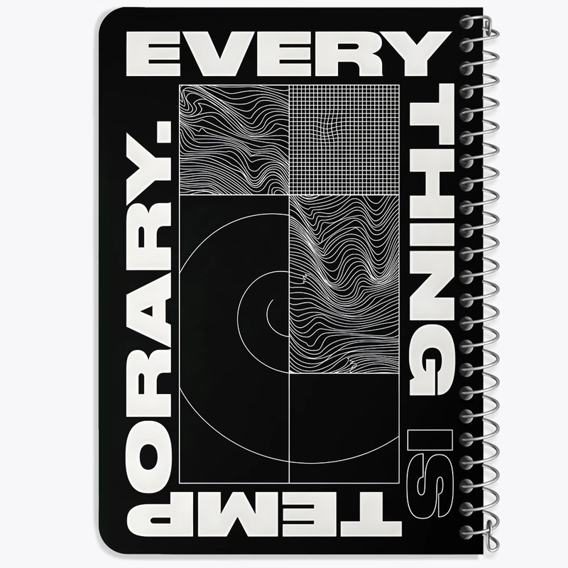 دفتر یادداشت 50 برگ خندالو طرح Every Thing Is Temporary کد F10656