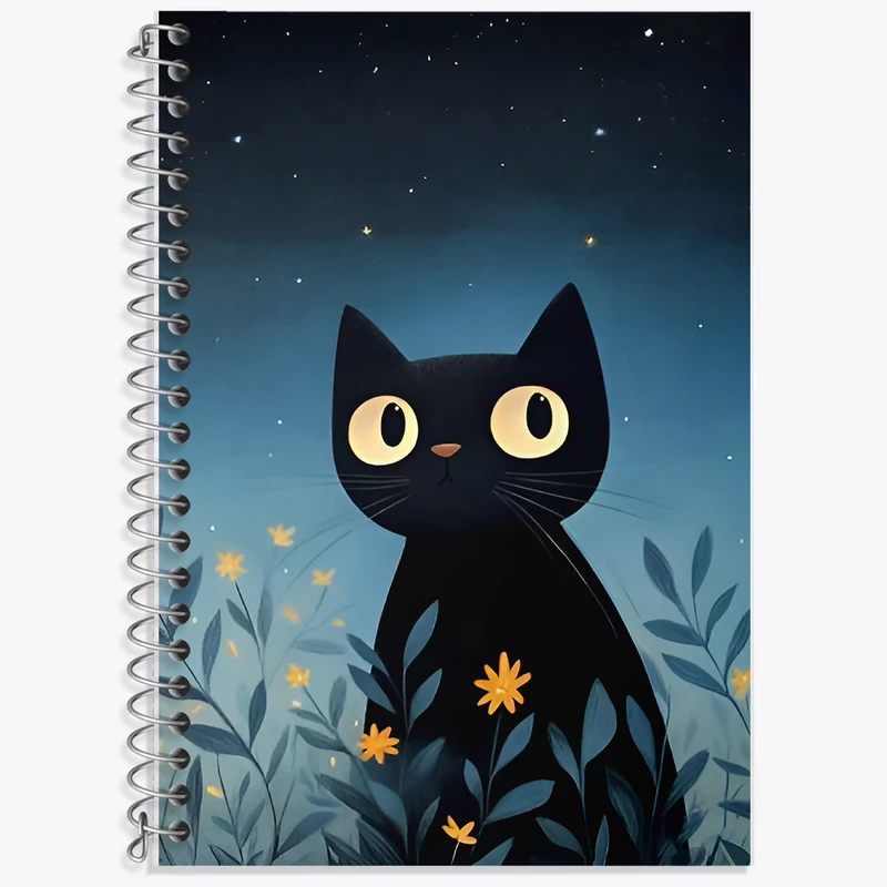 دفتر زبان 50 برگ خندالو مدل سه خط طرح گربه کد F12706