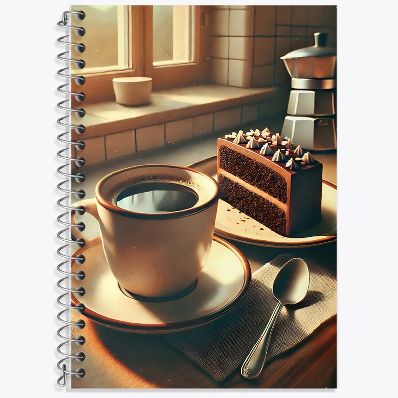 دفتر نت موسیقی 50 برگ خندالو طرح فنجون قهوه  کد F10410