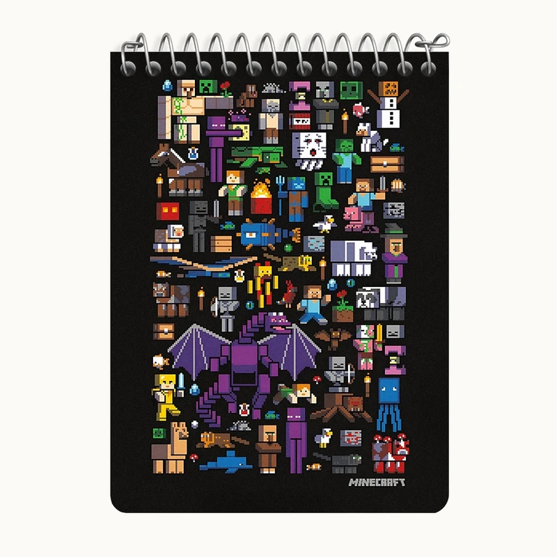 دفتر یادداشت 50 برگ خندالو طرح بازی ماینکرافت (Minecraft) کد N9122