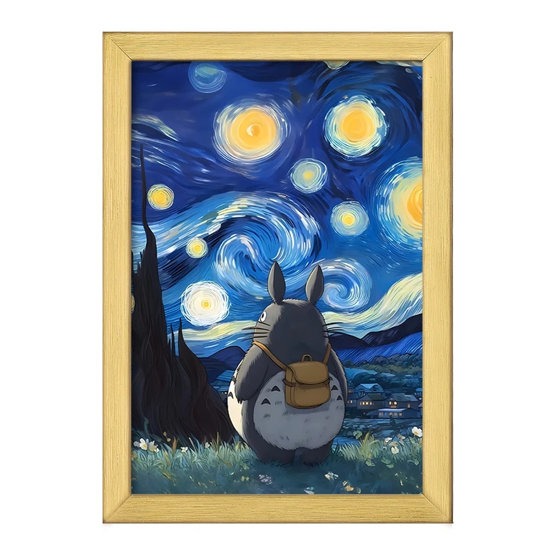 تابلو خندالو طرح توتورو و شب پر ستاره کد F5066