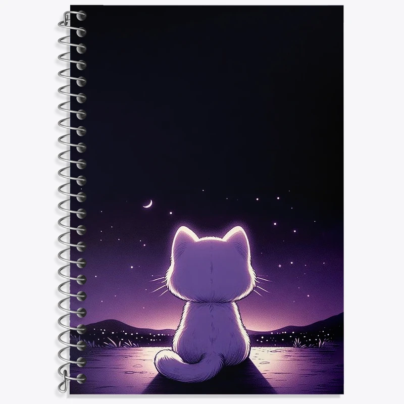 دفتر نت موسیقی 50 برگ خندالو طرح گربه (Cat) کد F2929