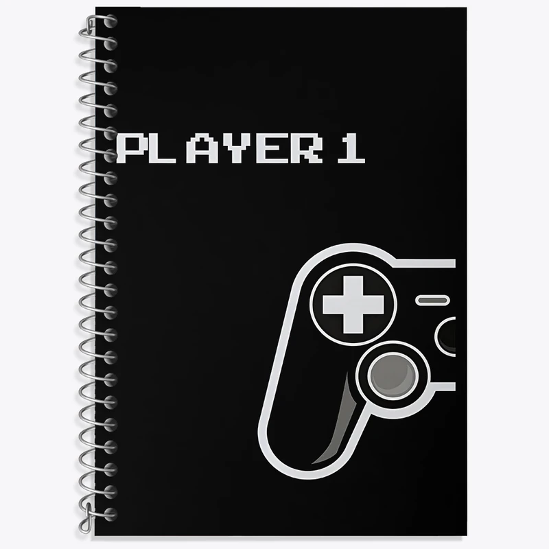 دفتر زبان دوخط 50 برگ خندالو طرح گیمر (Gamer) کد F3982