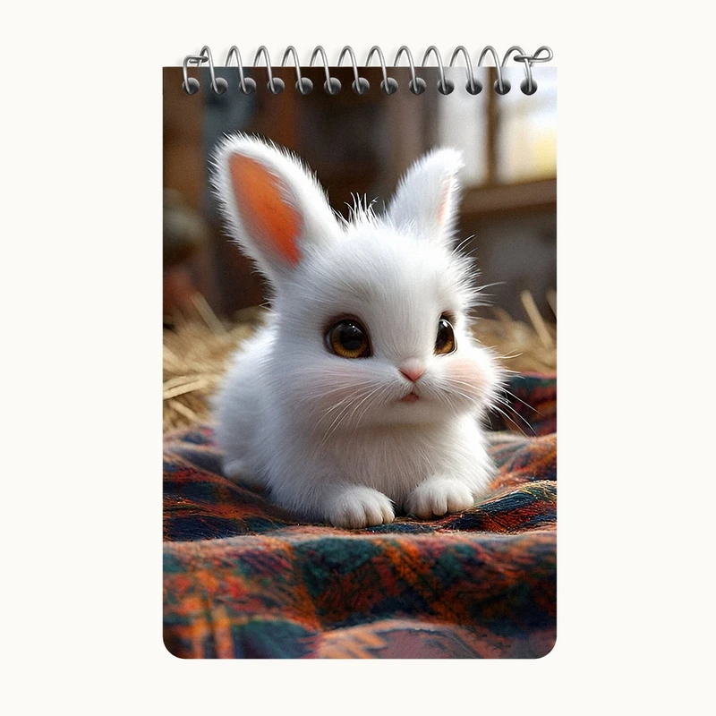 دفتر یادداشت 50 برگ خندالو طرح خرگوش کیوت کد F7223