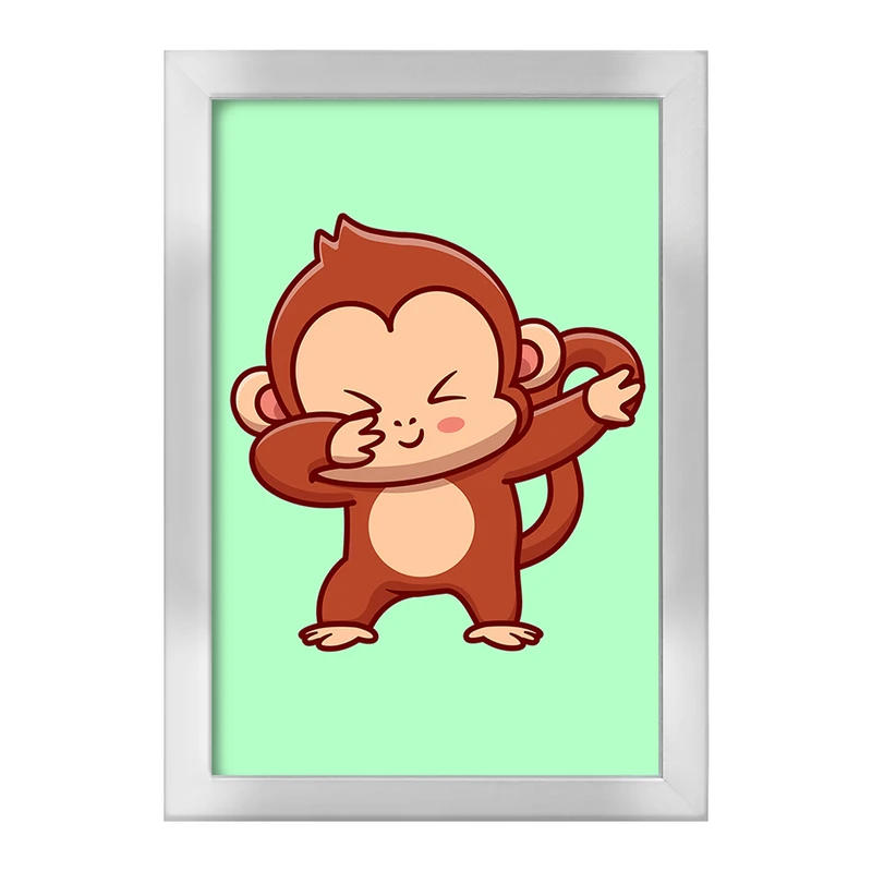 تابلو خندالو طرح  حیوانات بامزه میمون کد 25426