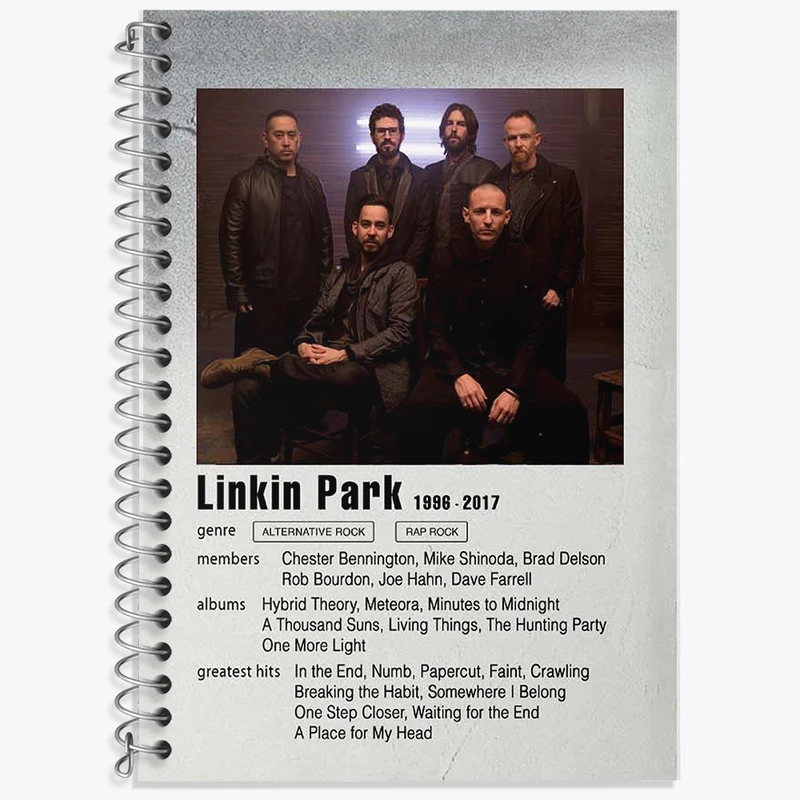 دفتر نت موسیقی 50 برگ خندالو طرح لینکین پارک (Linkin Park)   کد F11234