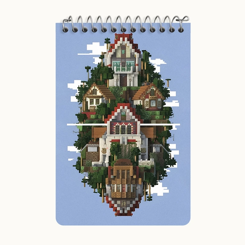 دفتر یادداشت 50 برگ خندالو طرح ماینکرافت (Minecraft) کد F3524