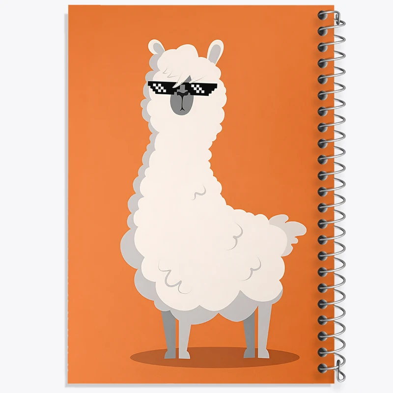 دفتر مشق 100 برگ خندالو طرح لاما بامزه کد N6243