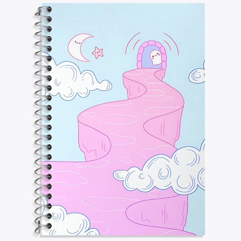 دفتر زبان 50 برگ خندالو مدل سه خط طرح فانتزی کد N8327