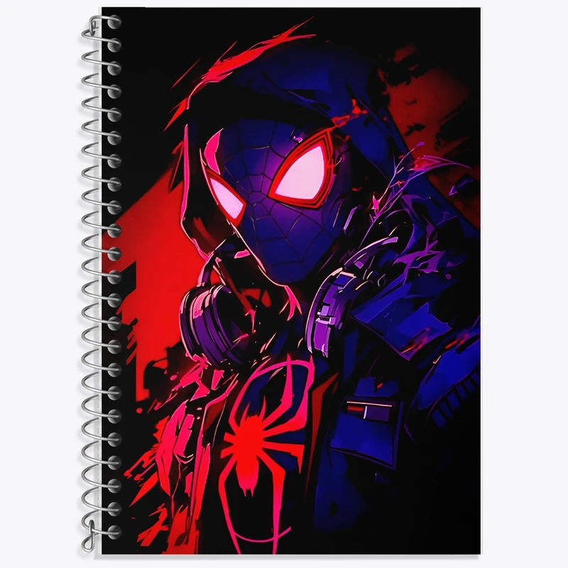 دفتر زبان 50 برگ خندالو مدل سه خط طرح مرد عنکبوتی کد F8993