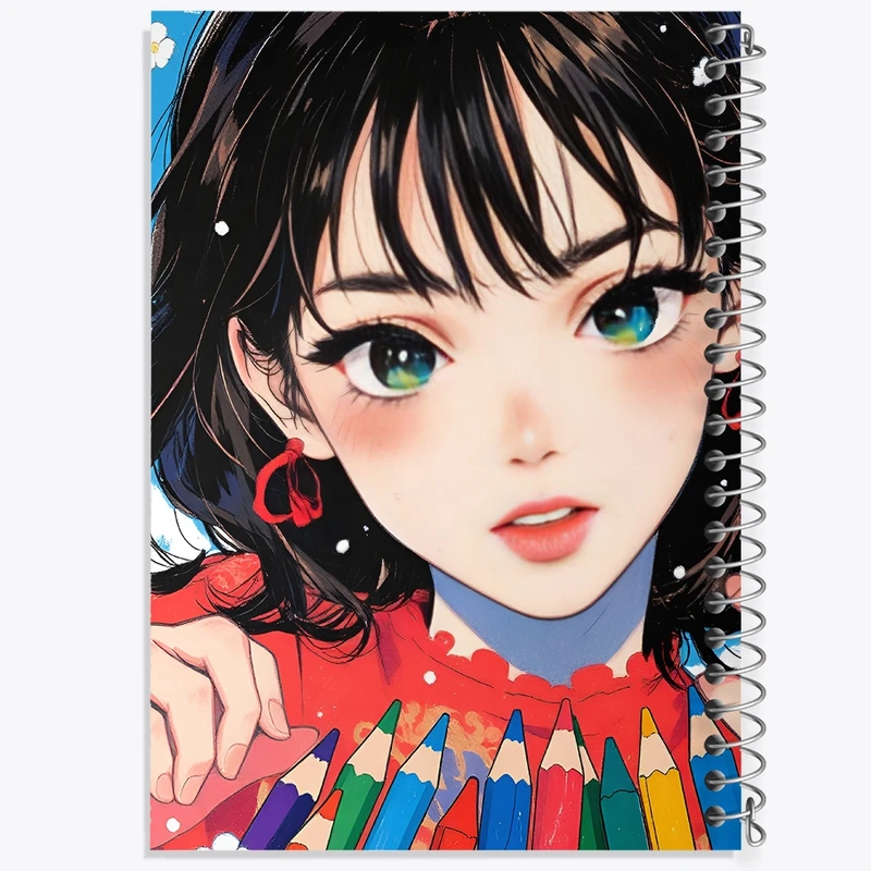 دفتر شطرنجی 50 برگ خندالو طرح دخترانه کد N7760