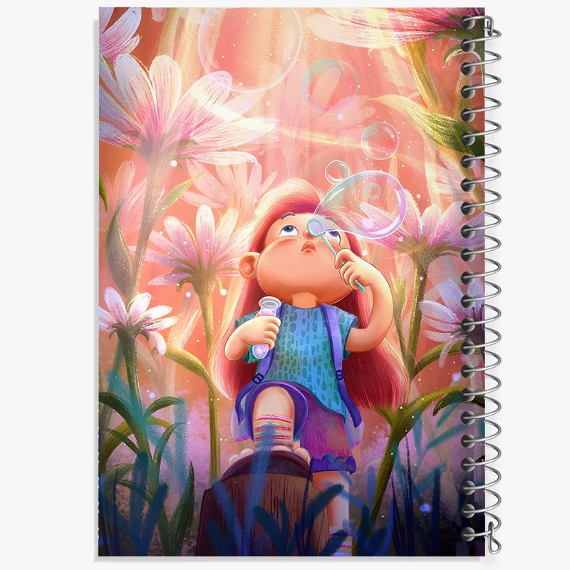 دفتر شطرنجی 50 برگ خندالو طرح دخترانه کد N6990