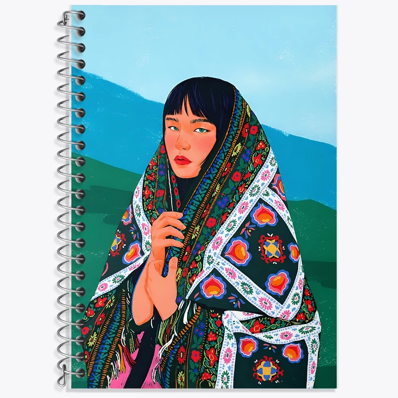 دفتر نت موسیقی 50 برگ خندالو طرح دختر تاجیک کد F10456