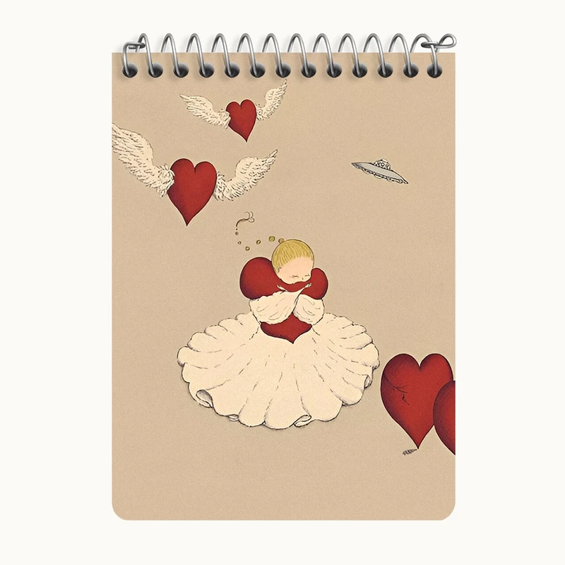 دفتر یادداشت 50 برگ خندالو طرح عاشقانه (Lovely) کد N8485