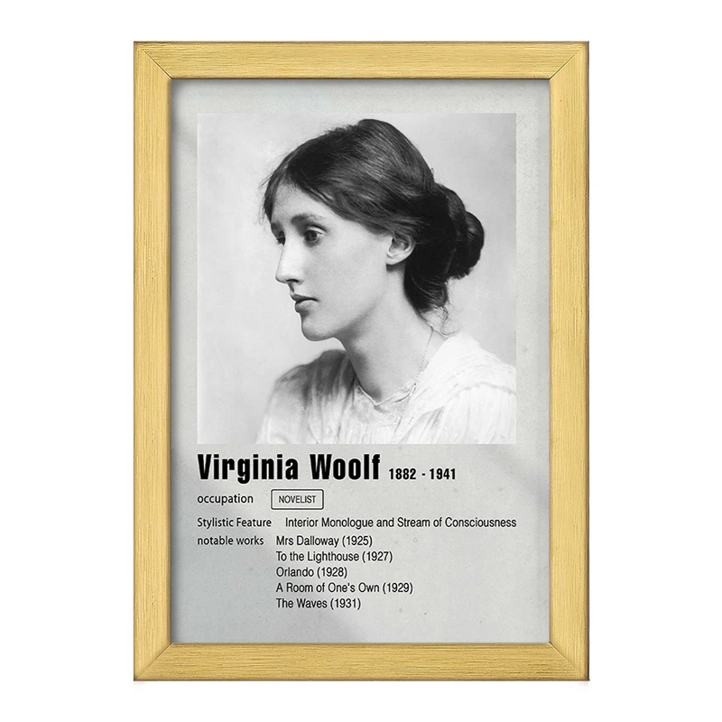 تابلو خندالو طرح ویرجینیا وولف (Virginia Woolf) کد F11923