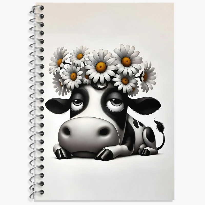 دفتر لغت 50 برگ خندالو طرح گاو خسته کد N7074