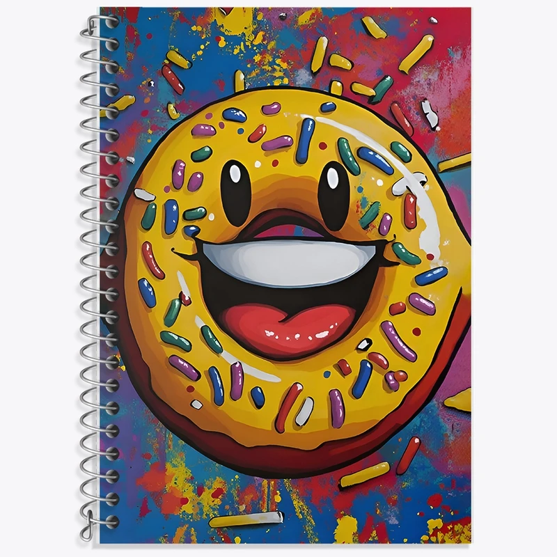 دفتر زبان 50 برگ خندالو مدل سه خط طرح ایموجی خنده کد F9831